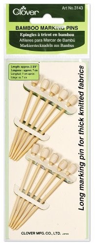 Clover 3143 marki erstecknadeln z bambusa do oczek towaru, 10 sztuki 3143