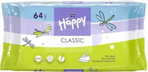 Bella Baby Happy Chusteczki nasączone Classic z witaminą E 64szt