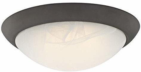 Westinghouse Lighting 63089 lampa sufitowa LED z możliwością ściemniania, 28 cm, do wnętrz, wykonanie z olejowanego brązu z białym szkłem alabastrowym