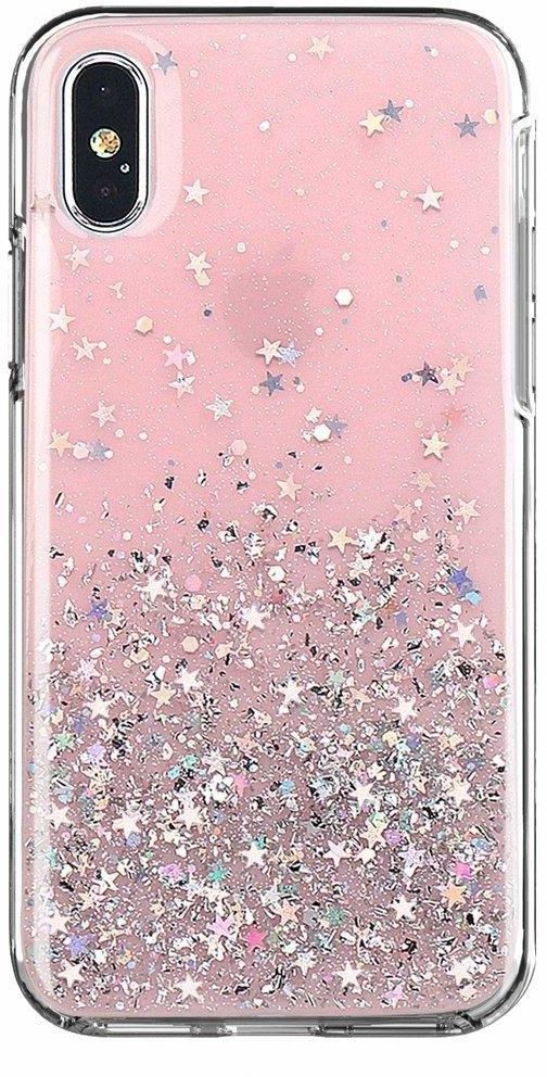 Wozinsky Star Glitter błyszczące etui pokrowiec z brokatem Samsung Galaxy A42 5G różowy