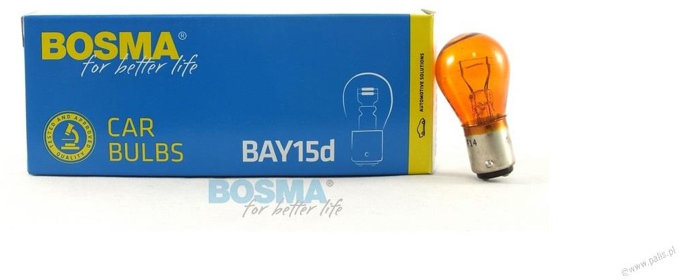 BOSMA 4131 ŻARÓWKA 12V 21/5W BAY15d POMARAŃCZOWY 4131