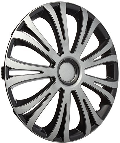 Autostyle Samochód Style PP 5265 oczkowych ozdobne kołpaki na koła avera 15 cali, srebrny/czarny AVERA 15