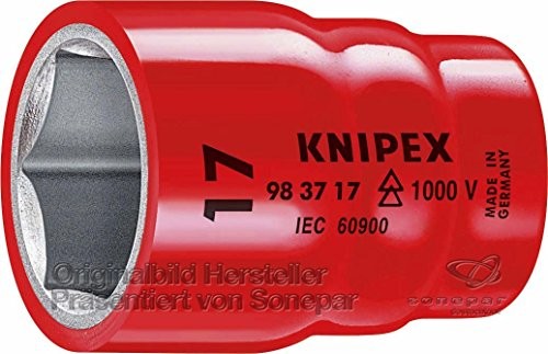 Knipex 98 37 10 gwint śrub z łbem walcowym o gnieździe sześciokątnym 3/20,3 cm, czerwony 98 37 10