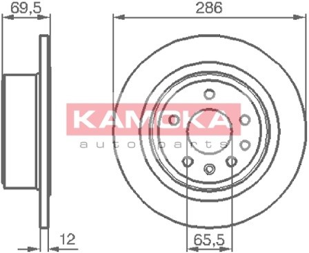 KAMOKA Tarcza hamulcowa 1031396