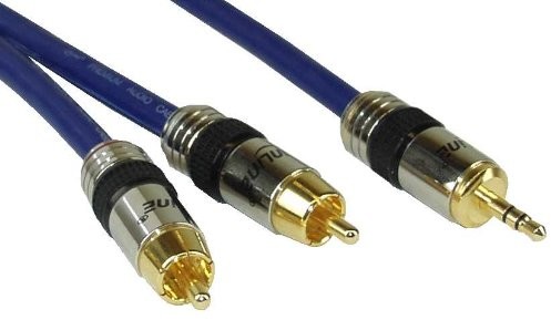InLine Przewód cinch/Jack, 2 X wtyczka cinch Wtyczka do 3,5 MM wtyczka jack, 3 m 1 szt. 4043718108299