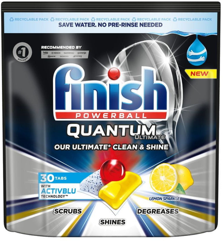 Finish Quantum Ultimate kapsułki do zmywarki Lemon Sparkle 30 szt