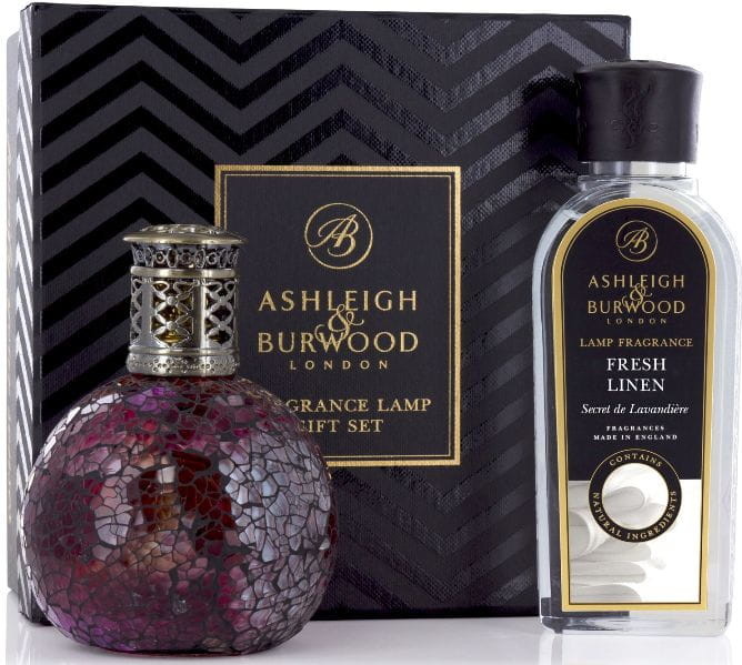 Ashleigh & Burwood Lampa zapachowa - Rose Bud Zestaw z olejkiem Fresh Linen 250ml AB_lampa_S_zestaw_rose_bud