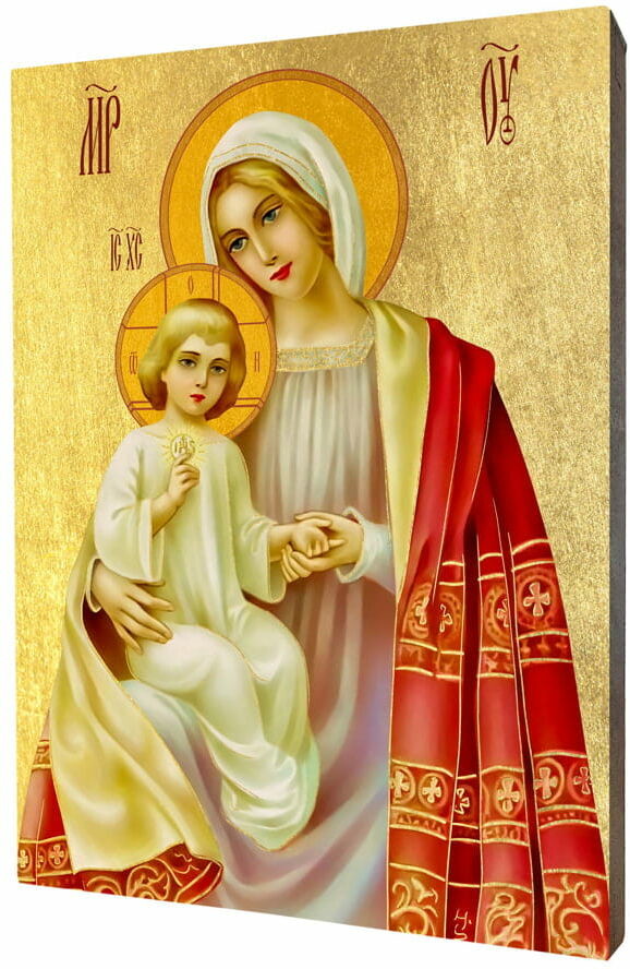 Art Christiana Ikona złocona z wizerunkiem Matki Bożej ACHI223