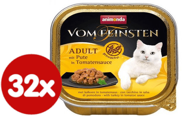 Animonda GRAIN FREE ADULT karma mokra dla kotów indyk w sosie pomidorowym 32x100 g