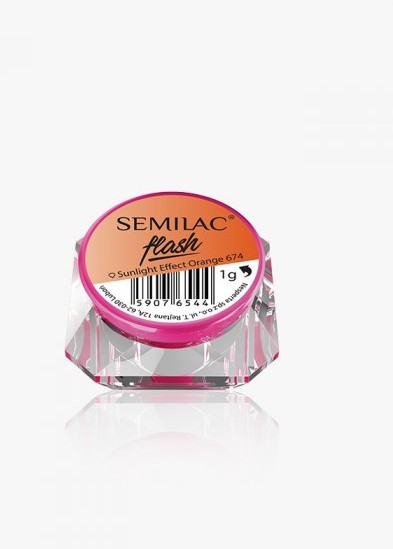 Semilac Pyłek Flash Sunlight Effect Orange 674 SA035