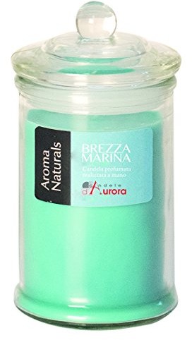 Candele D'Aurora Świeczki firmy Aurora Dafne świeca zapachowa w szkle, wosku, jasnoniebieski, 7.9 x 7.9 x 14.8 cm 814