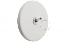 Włącznik Porcelanowy Retro Ze Srebnym Dekorem Zangra switch.010.002