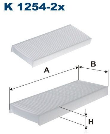 Filtron Filtr, wentylacja przestrzeni pasażerskiej K 1254-2x K 1254-2x