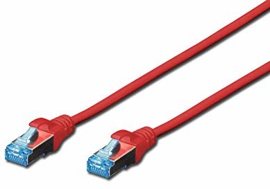 Digitus Kabel LAN Cat 5e - 15 m - CCA kabel sieciowy z RJ45 - ekranowany SF/UTP - kompatybilny z Cat-6 i Cat-5 - czerwony