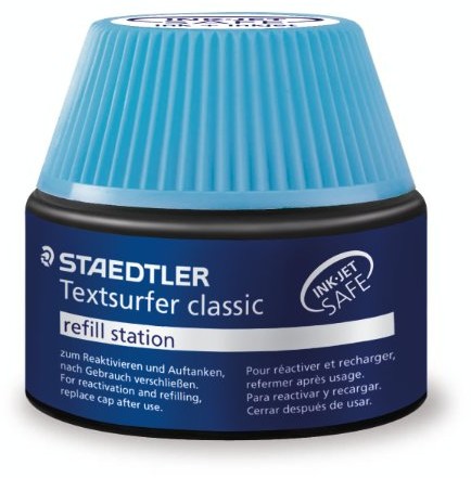 Staedtler 488 64 Textsurfer classic tekstu marker do napełniania Ladestation für 364, 15  20 X napełnianie, niebieski 488 64-3