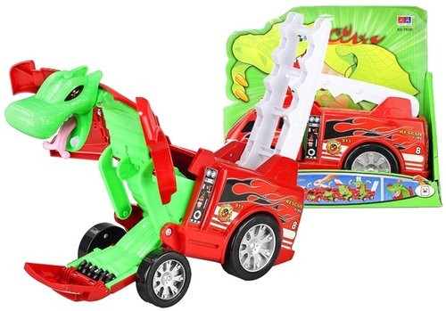 Lean Toys Auto Straż transformacja Smok 2w1