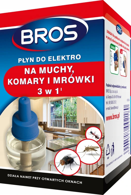 Bros płyn 3w1 na muchy komary i mrówki Bro000171