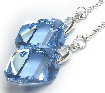 Swarovski piękne kolczyki SREBRO SAPPHIRE CERTYFIKAT