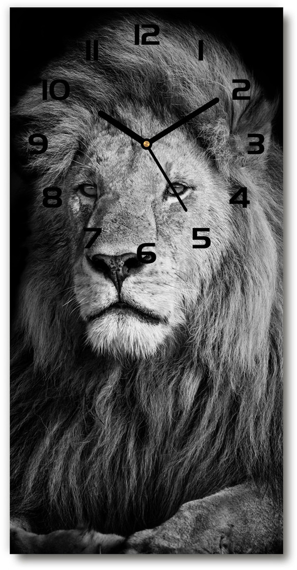 Nowoczesny zegar ścienny Portret lwa
