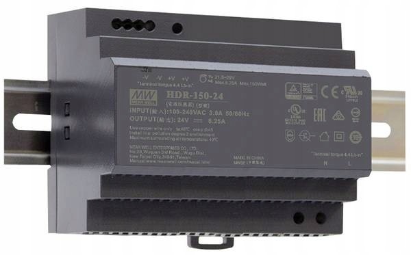 Mean Well Zasilacz HDR-150-12 Din 12V 11,3A 135W