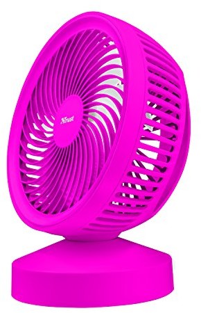 Trust Vento wentylator USB (Mini Fan do biura lub domu), Rosa 22582