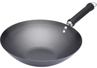 Kitchen Craft Stal węglowa Pure Oriental Wok z powłoką zapobiegającą przywieraniu, 30 cm KCOR3