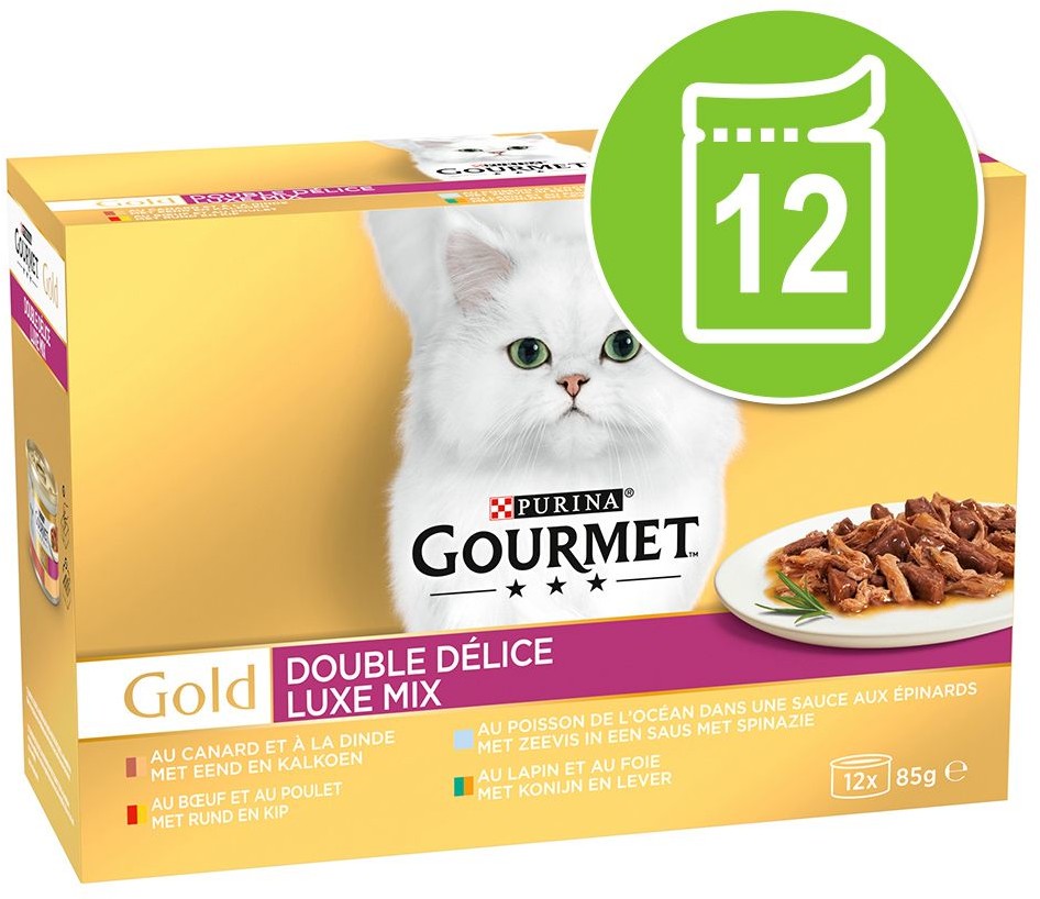 Purina Gourmet Gold Duo Delice 12 x 85 g Luxus-Mix
