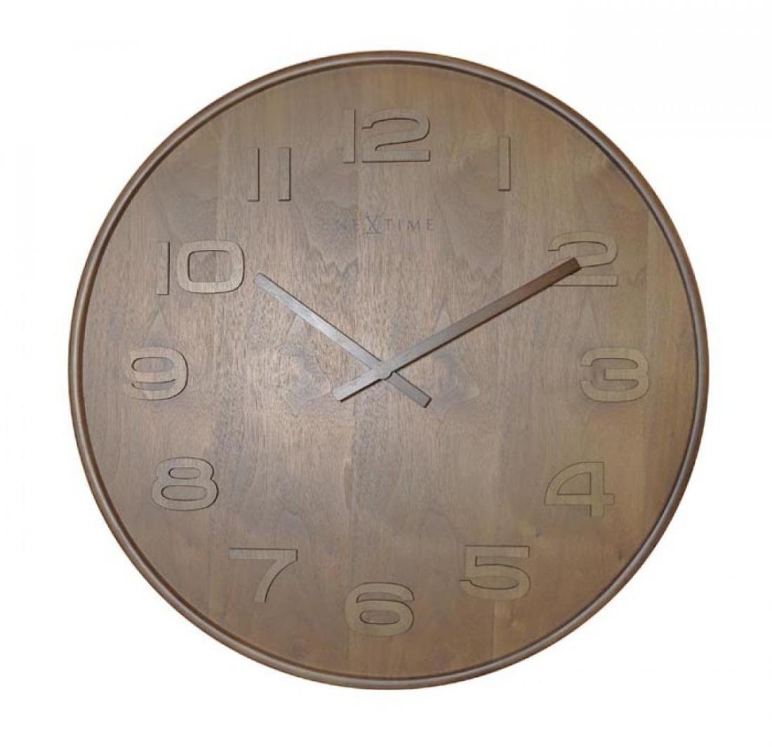 Nextime Zegar Wood Wood Medium, brązowy