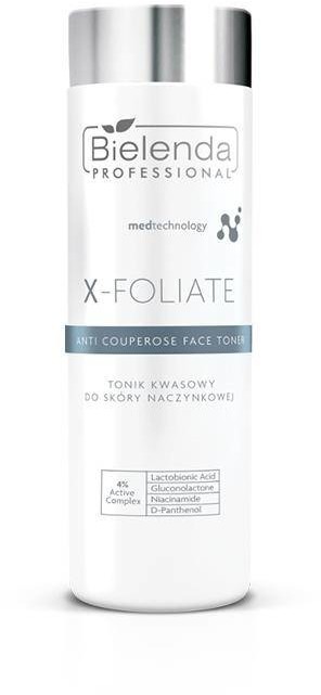 Bielenda PROFESSIONAL x foliate anti couperose tonik kwasowy do skory naczynkowej 200ml P135097