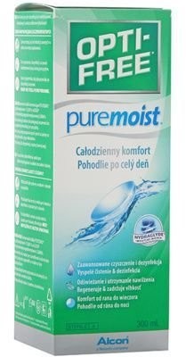 Opti-Free Opti-Free, PureMoist, wielofunkcyjny płyn dezynfekcyjny do miękkich soczewek kontaktowych, 300 ml