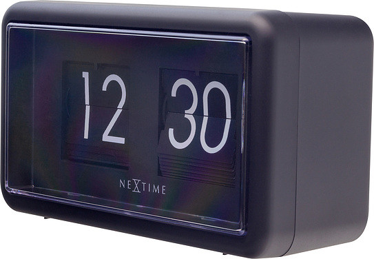 Nextime Zegar ścienny lub stołowy Small Flip czarny 5228ZW