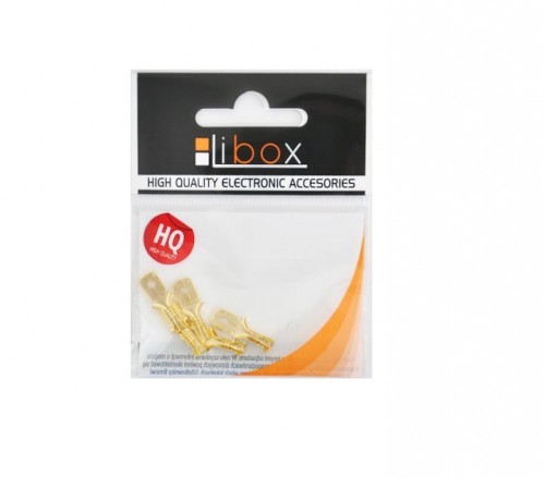 Libox Konektor 6,3mm Złoty Męski Duży LIBOX LB0043 - 5 szt