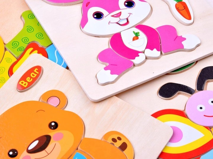 Układanka drewniana zwierzątka Puzzle