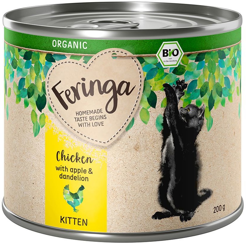 Feringa Organic Kitten, 6 x 200 g - Pakiet mieszany (2 smaki)