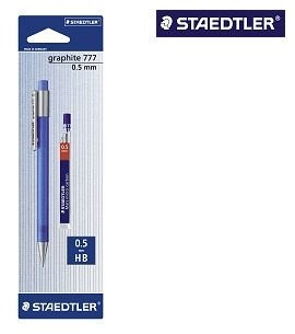 Staedtler Staedtler 7775sbkd25da ołówek automatyczny Graphite i 1 ST przyboru Tin (wypełnione HB) z kartą B-ołówków, wkład o średnicy 0,5 MM, kolor trzonu: magenta, Blister 4007817777077