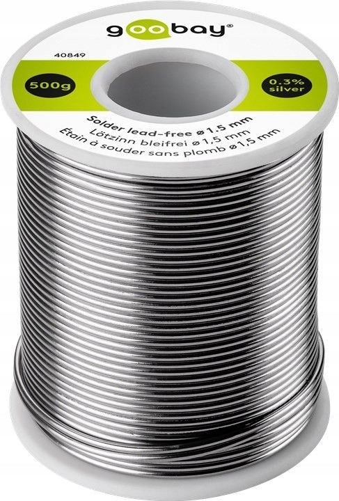 Cyna bezołowiowa Srebro + Miedź Goobay 1,5mm 500g
