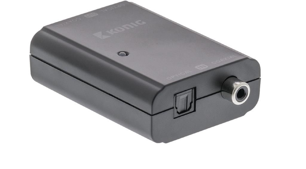 Valueline System przekazu sygnału AV Valueline Digital Audio Converter 1x TosLink Female + 1x S/PDIF RCA Female 1x TosLink KNACO2502