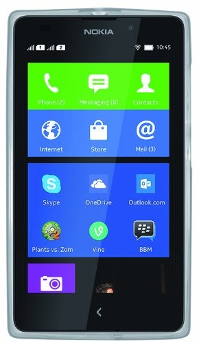 Phonix Gel Protection Plus etui z folią ochronną na wyświetlacz do Nokia XL przezroczysty/biały 8018435242720