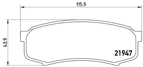 BREMBO Zestaw klocków hamulcowych, hamulce tarczowe P 83 024