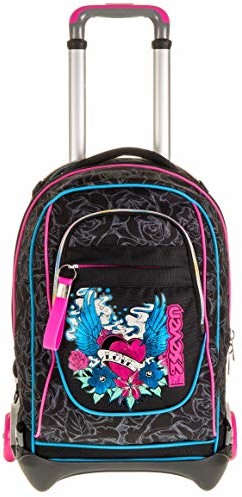 Seven Seven Chłopięce Nero-Zaino SGANCIABILE e LAVABILE-35 Scuola e viaggio wózek nowy podnośnik lewirowy czarny - odpinany i zmywalny plecak-35 l - do szkoły i podróży, Taglia unica 201001939-899