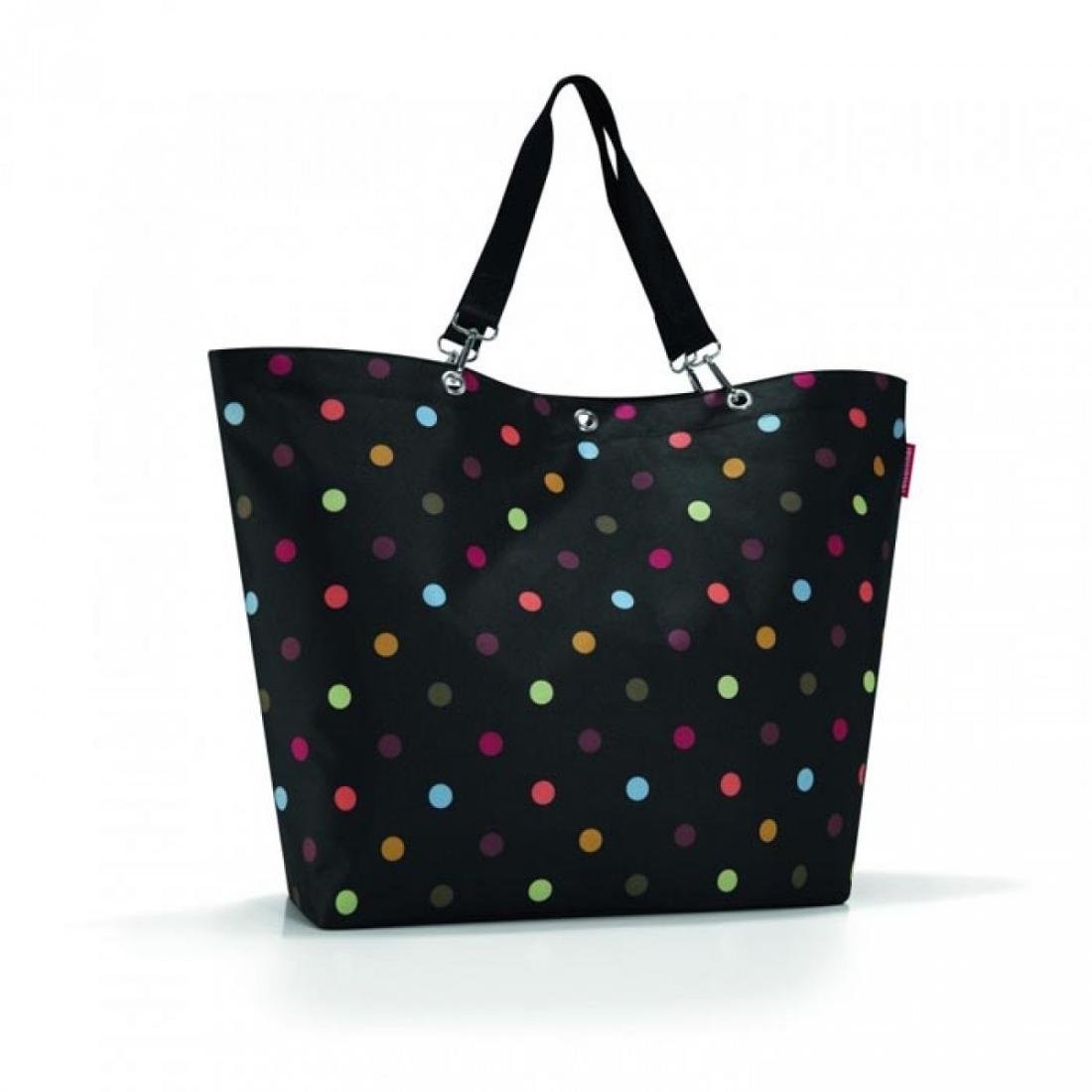 Reisenthel Torba REISENTHEL Shopper XL Dots, czarna, 68x45,5x20 cm