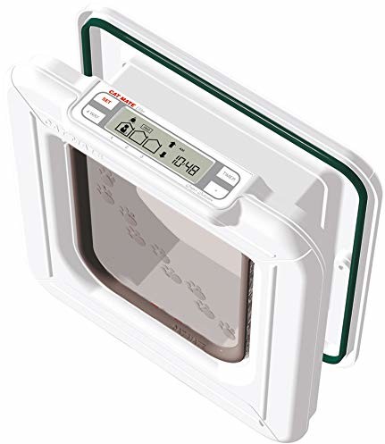 Cat Mate 80867 4-drożna zamykana klapka dla kota SUPER, biała, z identyfikatorem