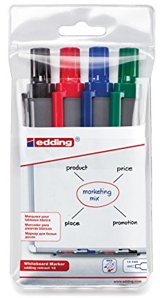 Edding Whiteboard Marker edding Retract 12, 1,5  3 MM, sortowane, wielokrotnego napełniania 12