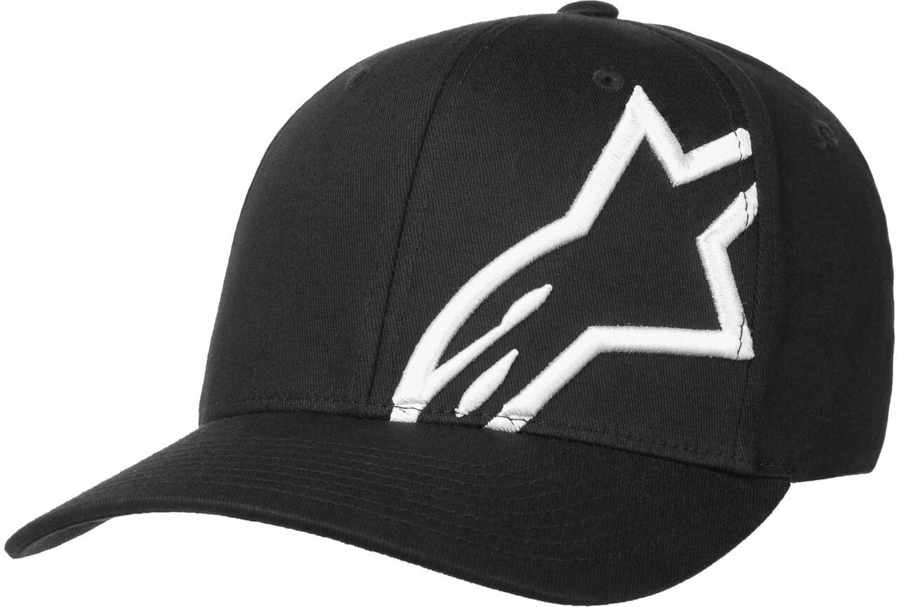 Czapka Corp Shift 2 Curved Flex by alpinestars, czarno-biały, XXL (62-63 cm)