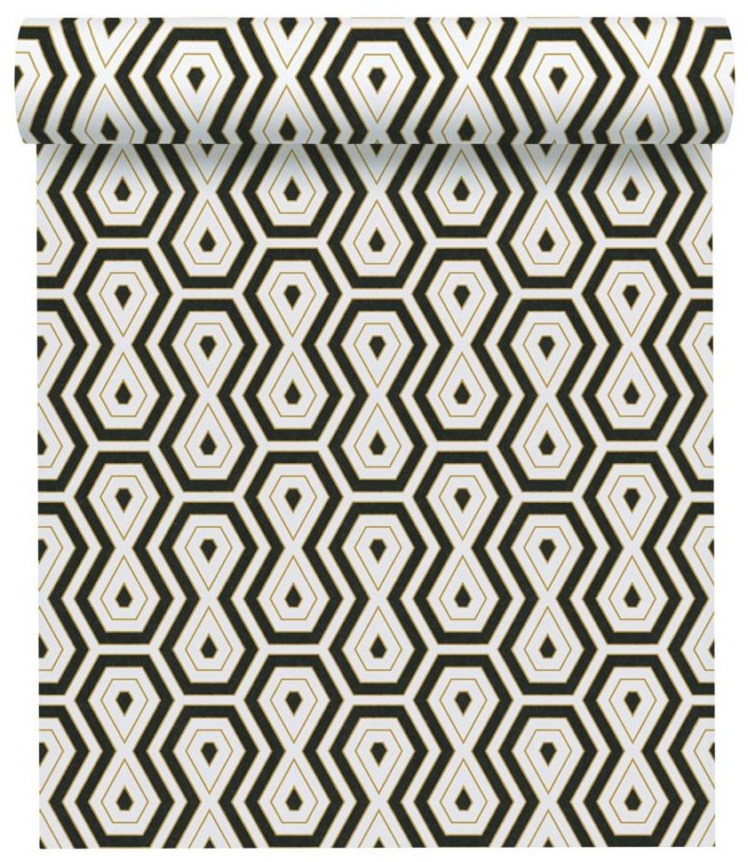 Tapeta Jungle Chic 377075 biało-czarna winylowa na flizelinie