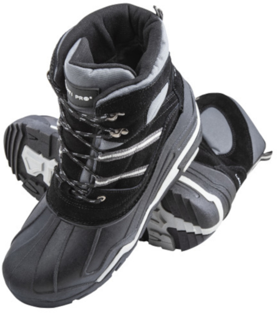 LAHTI PRO Śniegowce Zamszowe/Oxford CZARNO-SZARE 45/46 L3080546 28112