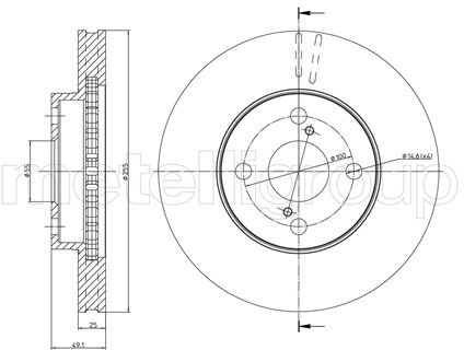 METELLI Tarcza hamulcowa 23-0640C 23-0640C