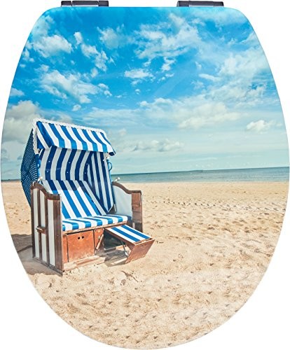 Cornat deska sedesowa WC słońca Bad (MDF), WOLNOOPADAJĄCA, szybkim mocowaniem, 1 sztuki, ksdsc352