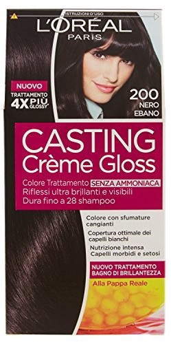 Loreal Barwniki do włosów kremowy Gloss bez amoniaku N200 czarne drewno hebanowe A2915854