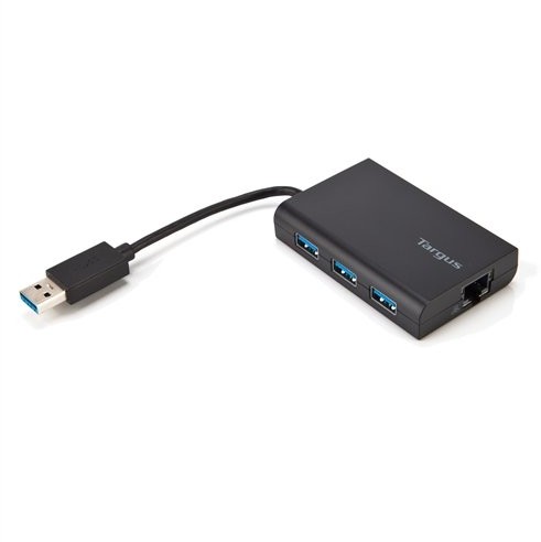 Targus Hub ACH122EUZ USB 3.0 4-portowy/LAN 1-port Czarny ACH122EUZ ACH122EUZ